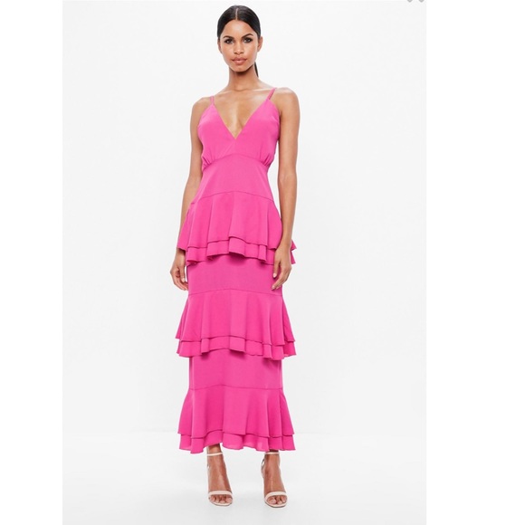 Missguided Dresses & Skirts - 🎉🌸 HOST PICK 🌸🎉Strappy Tiered Frill Maxi Dress